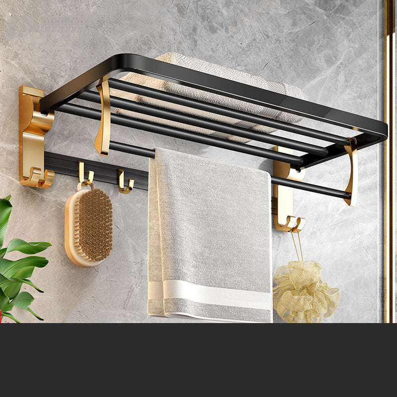 Light Luxury Style Towel Free Punch Bathroom  Rack