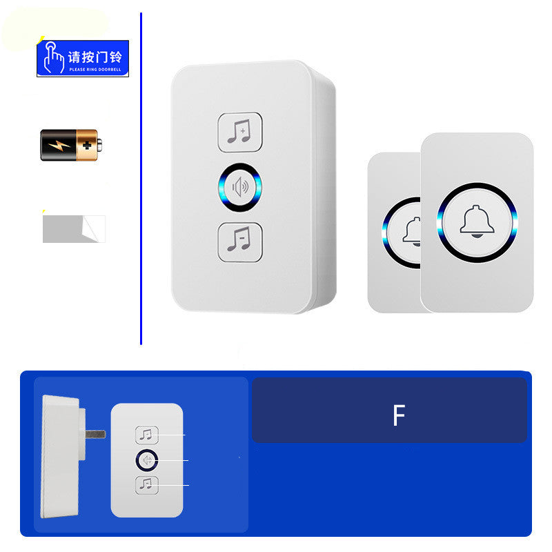 Home One For With Two Electronic Remote Control Wireless Doorbell Smart Door