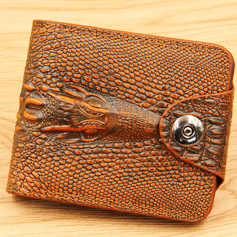 Men's Short Coin Personality Hipster Korean Style Magnetic Snap Wallet