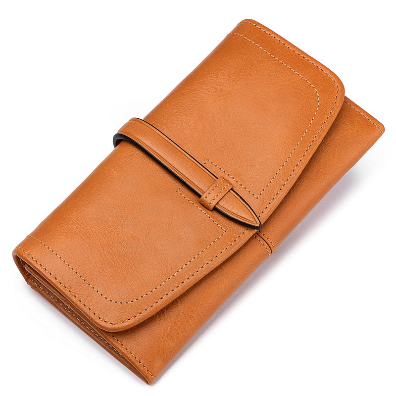 Long Zipper Retro Womens Wallet Large Capacity Womens Bag