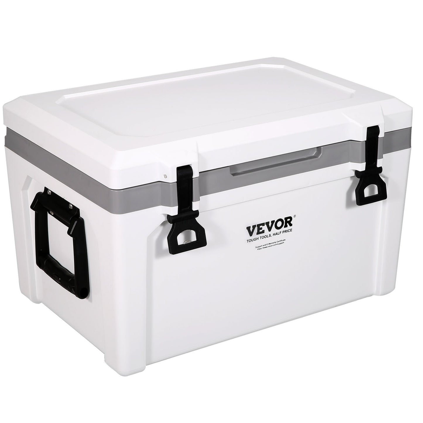 Insulated Portable Cooler, 52 Qt, Holds 50 Cans, Ice Retention Hard Cooler With Heavy Duty Handle, Ice Chest Lunch Box For Camping, Beach, Picnic, Travel, Outdoor, Keeps Cool For Up To 6 Days