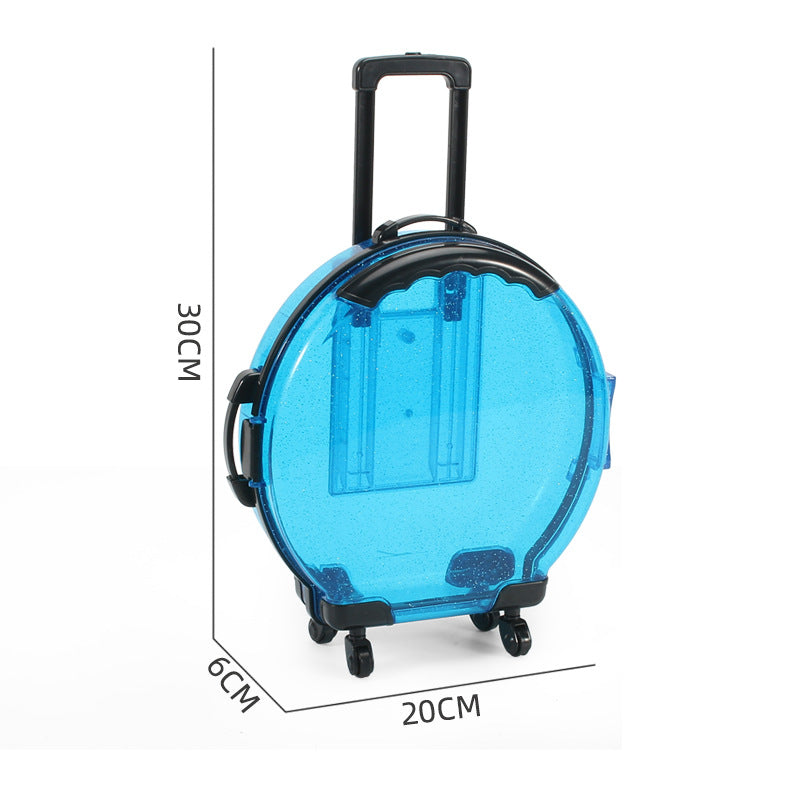 Children's Simple Cartoon Mini Suitcase Shape Storage Box
