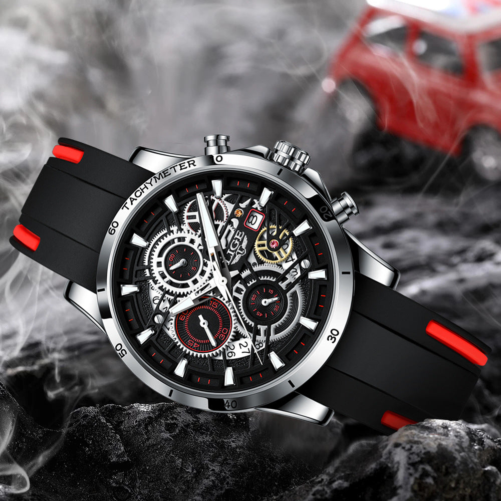 Audi design watch in silver
