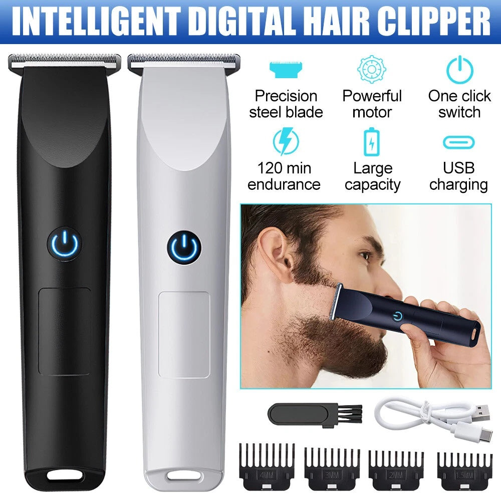 Men's Electric Beard Shaver Trimmer Razor Rechargeable Hair Shaving Machine USB
