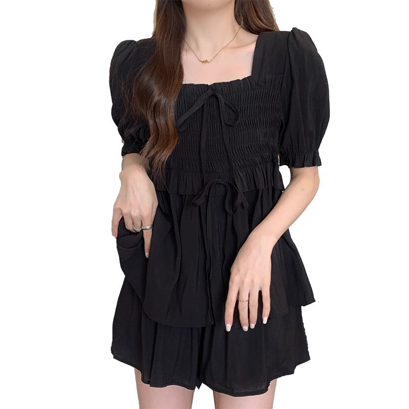 Elastic Waist Shirt And Shorts Casual Two-piece Set