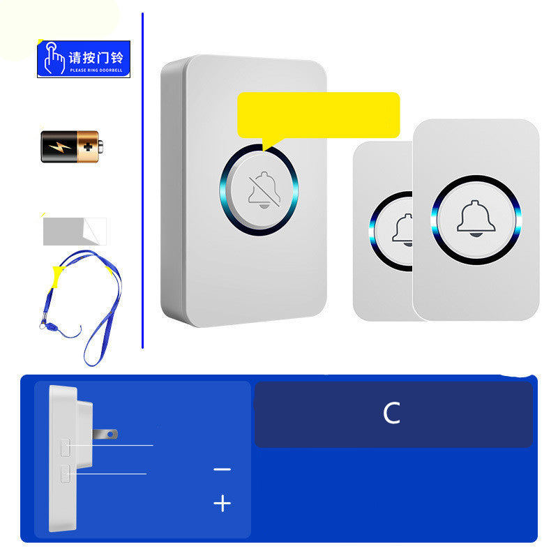 Home One For With Two Electronic Remote Control Wireless Doorbell Smart Door