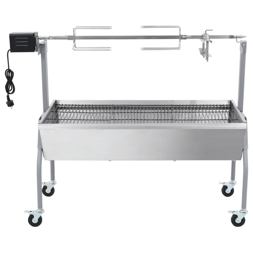 Suckling pig grill, butcher's grill with electric drive