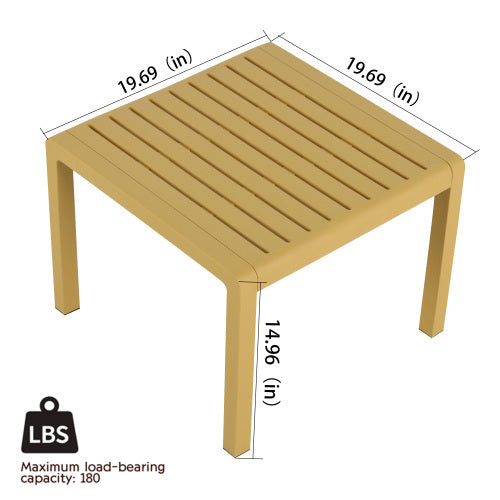 2-Piece PP Single Seater Chairs   Coffee Table Set   Indoor Outdoor Multi  Purpose Furniture For Living Room, Balcony, Beach