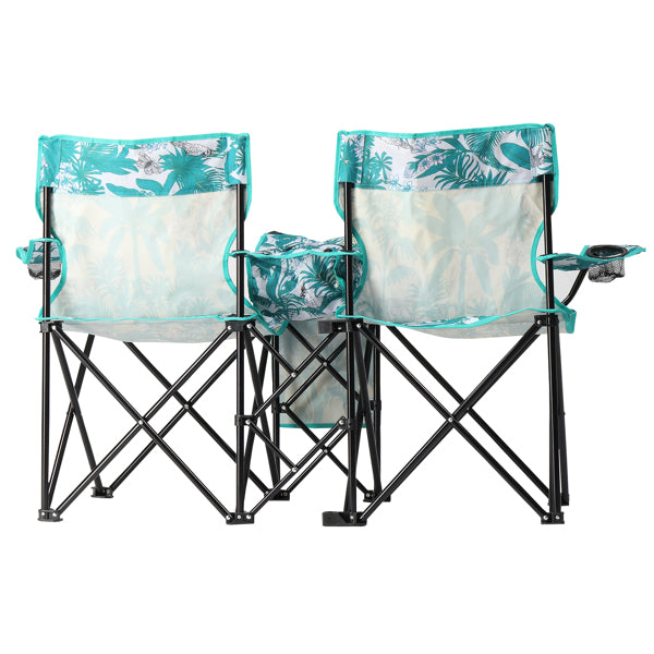 Pineapple Pattern Fishing Chair Iron Bracket Oxford Cloth 85kg With Sun Umbrella