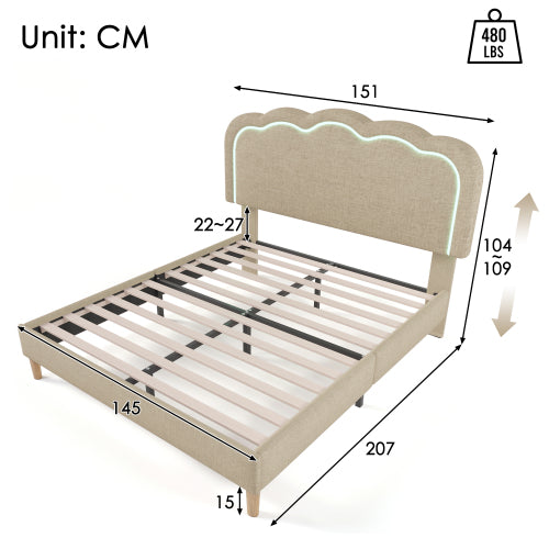Gepolstertes Bett Aus Rosa Samt