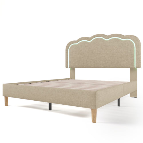 Gepolstertes Bett Aus Rosa Samt