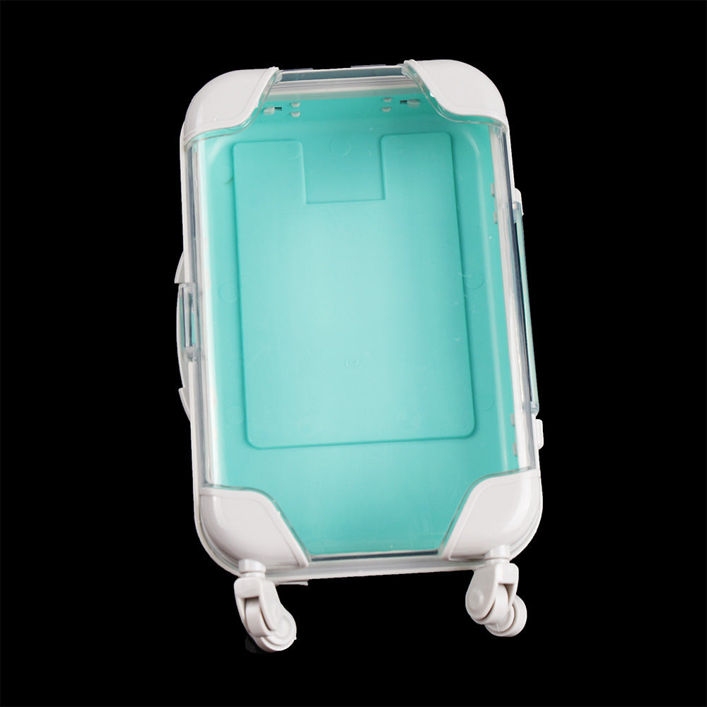 Children's Simple Cartoon Mini Suitcase Shape Storage Box
