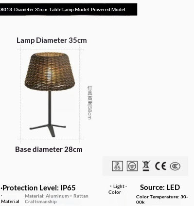 Remote-Controlled Floor Lamp For Villa Garden And Waterproof Balcony