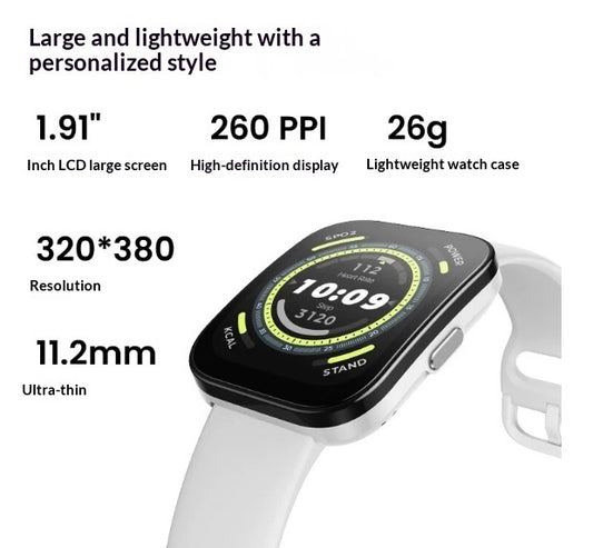 Dawn White 46mm Smartwatch With Blood Oxygen And Heart Rate Monitoring