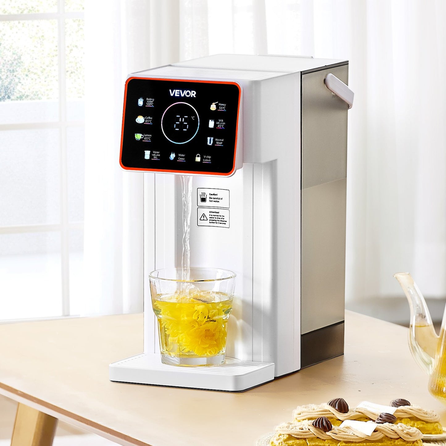 Countertop Instant Hot Water Dispenser With 6 Temps 7 Volumes 101oz Tank