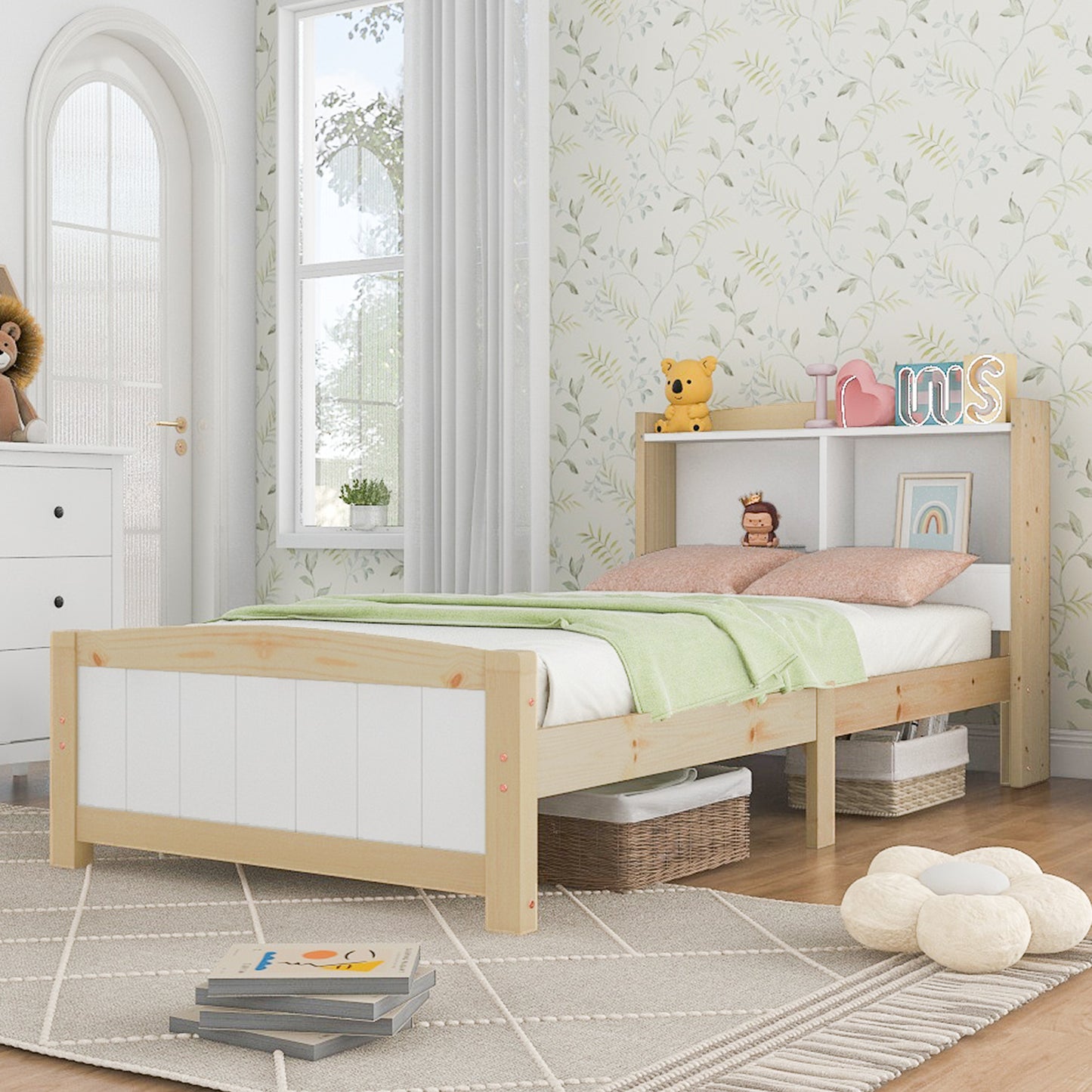 Einzelbett Aus Massivholz