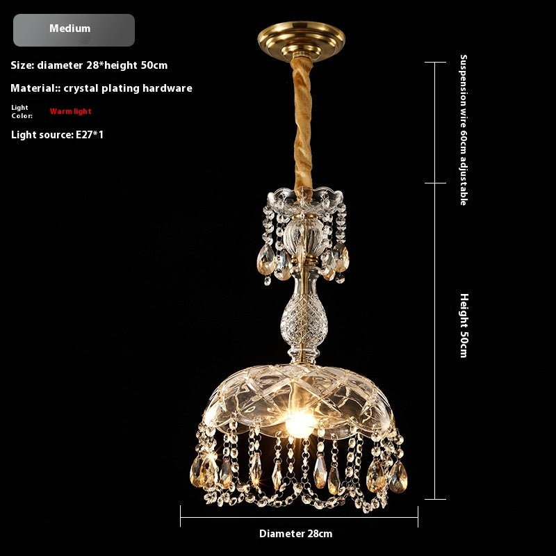 Bedroom Bedside Small Droplight Creative Crystal Hallway Corridor Lighting