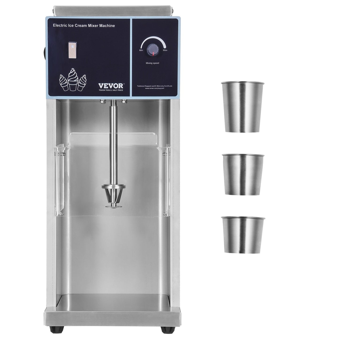 Eiscreme-Mixer 400 W Hochgeschwindigkeits-Eiscreme-Maschine Mixer Rührmaschine