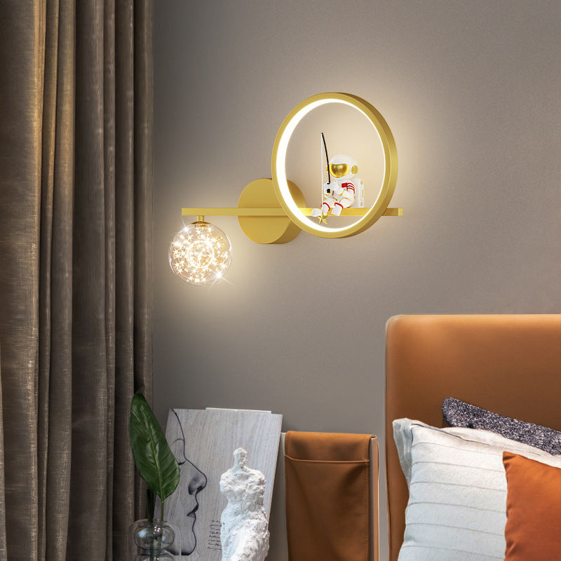 Children's Room Aisle Cartoon Astronaut Star Sky Ball Bedroom Bedside Lamp