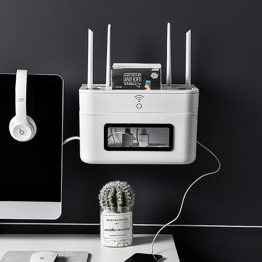 Home Wall Mounted Router Wire Storage Organizer Box