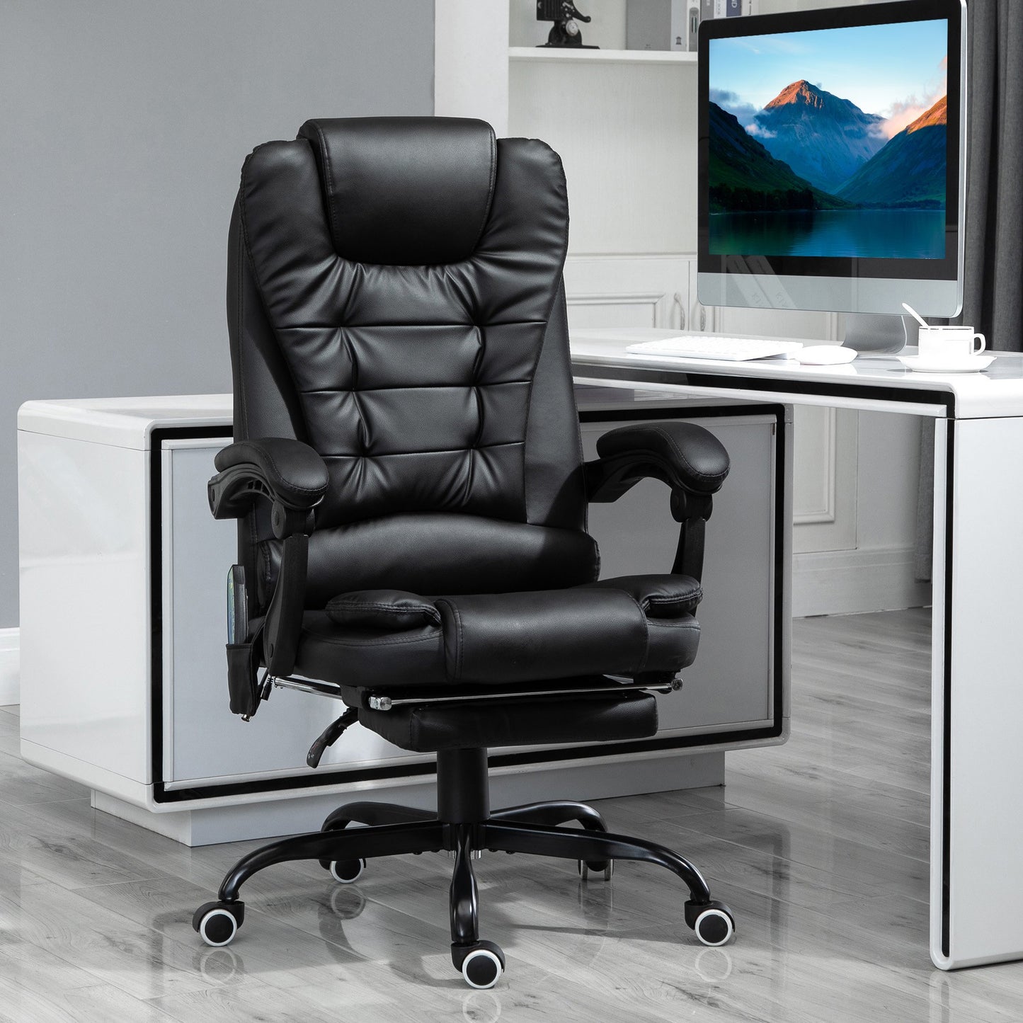 7-Point Vibrating Massage Office Chair High Back Massaging Office Desk Chair with Lumbar Support