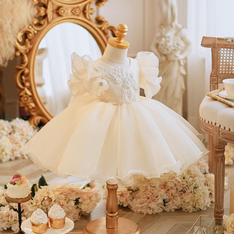 Winter Light Luxury Women's Flying Sleeves Birthday Dress