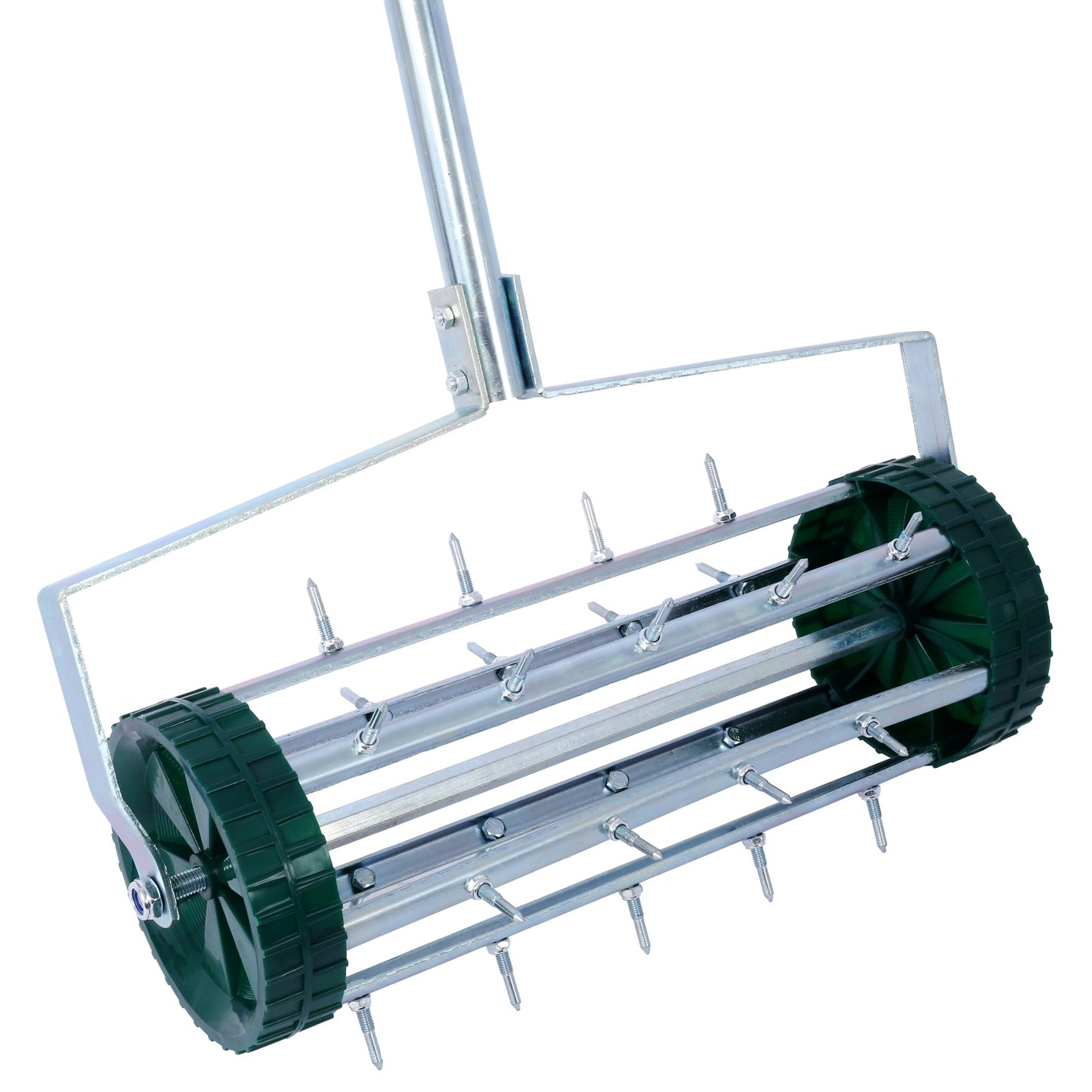 Spike Lawn Aerator, Heavy Duty Rolling Lawn Aerator, Garden Yard Rotary Push Lawn Aeration With Stee