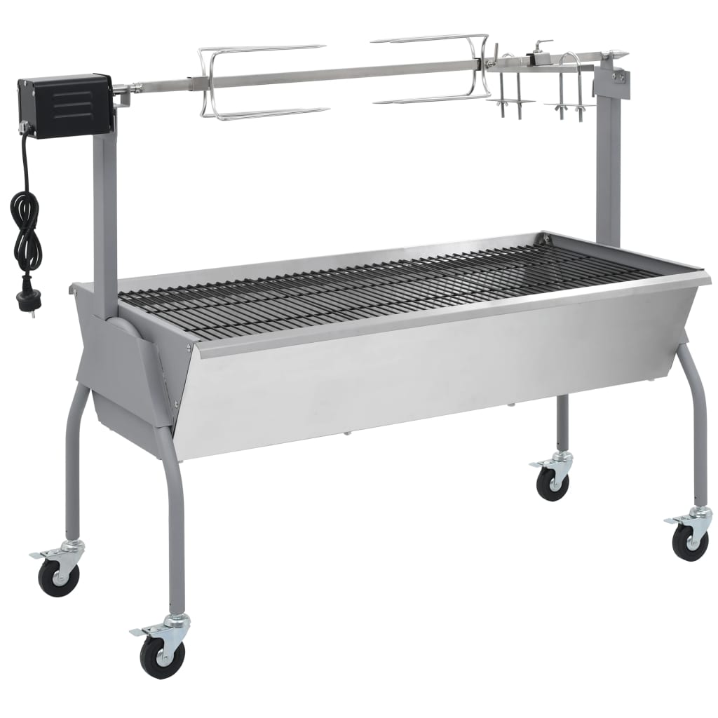 Suckling pig grill, butcher's grill with electric drive