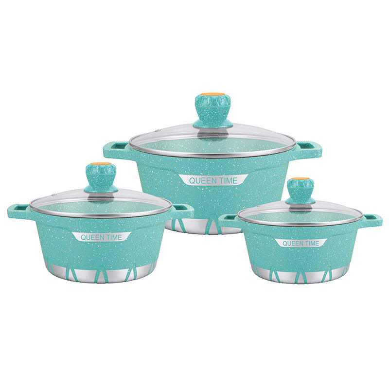Cooking Pot Set Die-cast Soup Household Wok An Aluminum Non-stick Pan