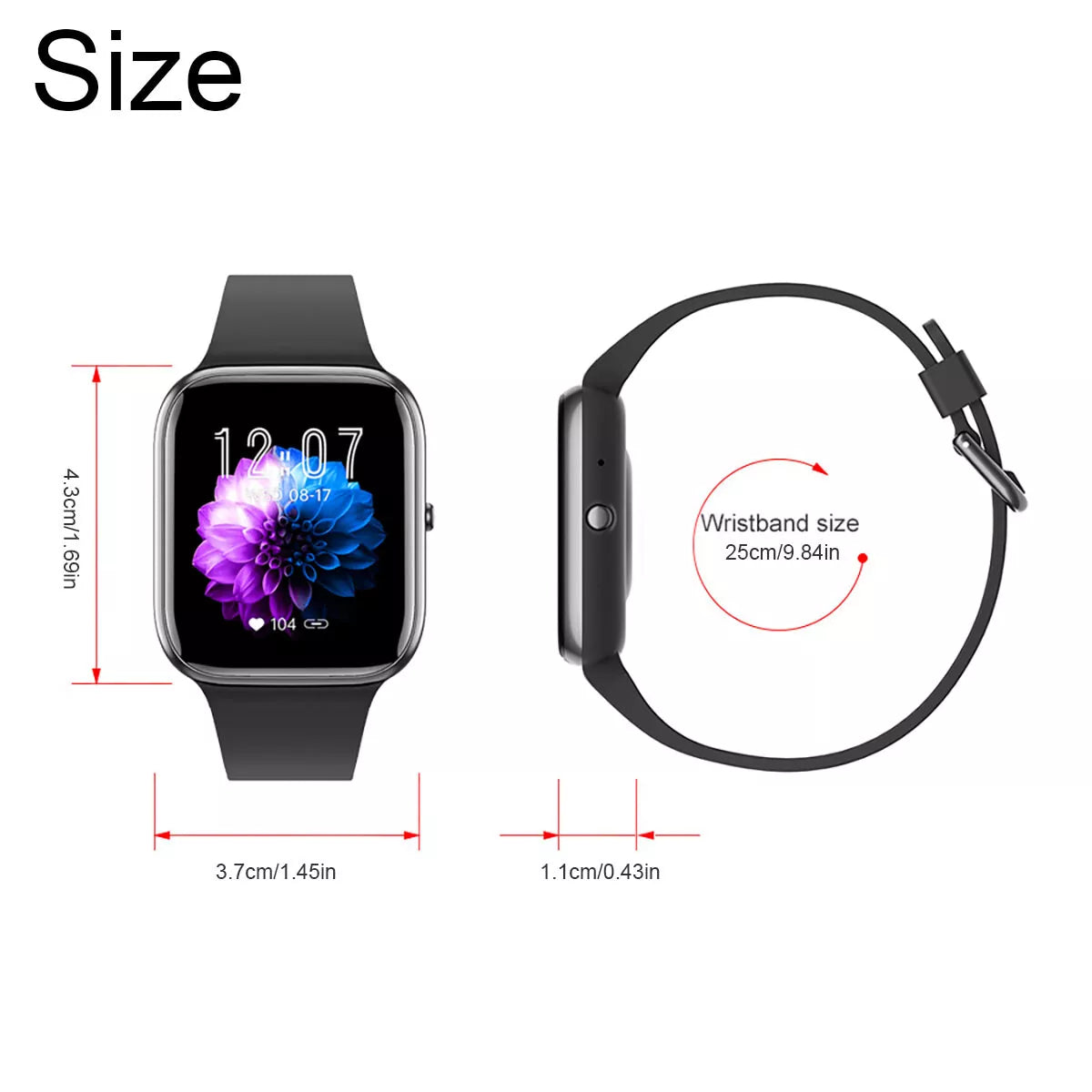 Smart Watch Men Women Fitness Tracker Blood Pressure Heart Rate Sport Watches UK