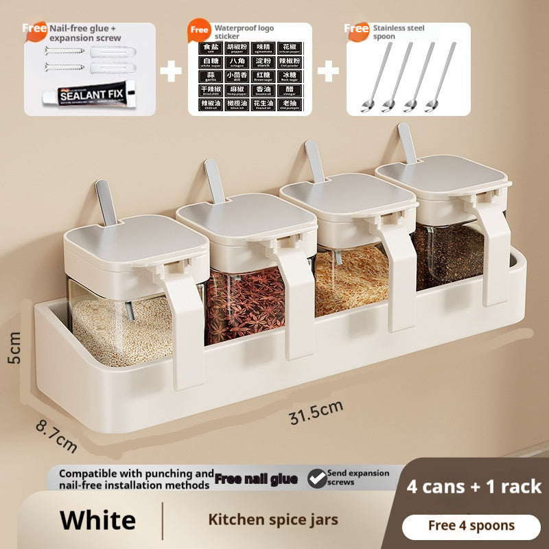 Seasoning Box Storage Rack Combination Suit
